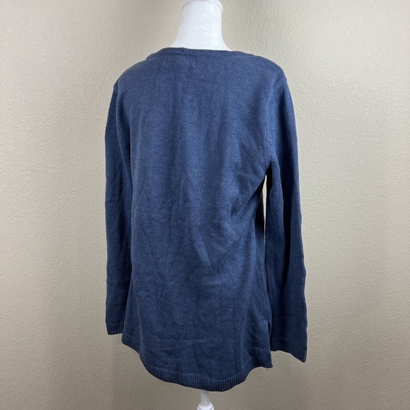 Karen Scott Sweater Women Medium Blue Preppy Casual Capsule - Picture 4 of 12